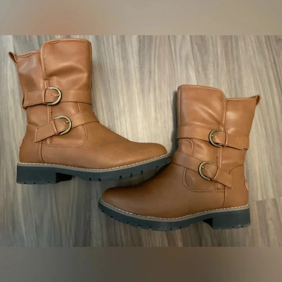 NAUTICA women’s calavar mid calf boots brown size 8.5 - Picture 1 of 7